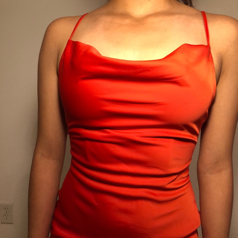 Urban Outfitters silky red dress